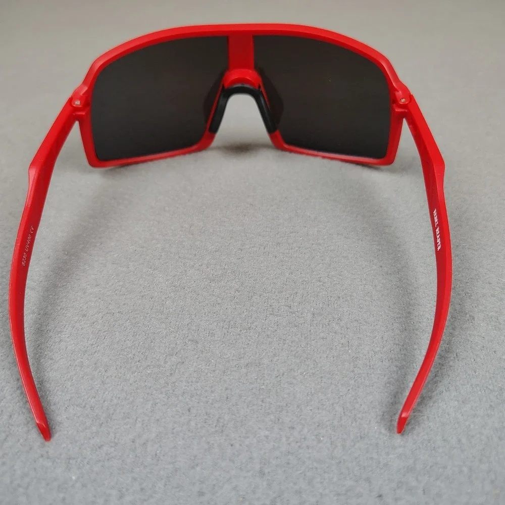 Rebel Reaper Sunglasses Blue Tint Sutro Style Wrap UV400 Red Frame Surf NEW
